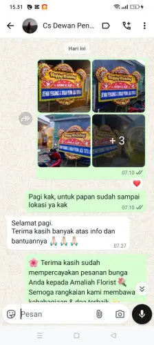 Testimonial Papan Bunga Pernikahan cilograng