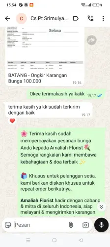 Testimonial Papan Bunga cilograng
