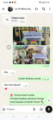 Testimonial Papan Bunga cilograng