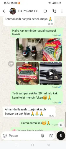 Testimonial Papan Bunga cilograng